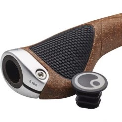 Ergon Poignées Ergonomiques GP1 BioKork Poignées Rohloff/Nexus, Marron/noir