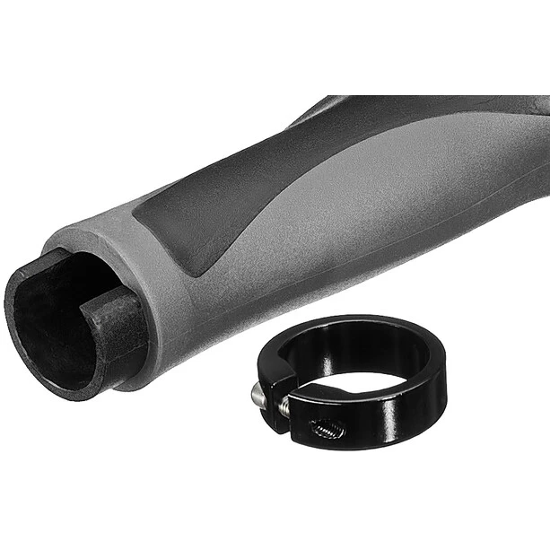 Xlc Poignées Ergonomiques GR-G16 Hitch Poignées Avec Bar Ends Intégrés, Gris/noir 2 Xlc Poignées Ergonomiques GR-G16 Hitch Poignées Avec Bar Ends Intégrés, Gris/noir – Image 2